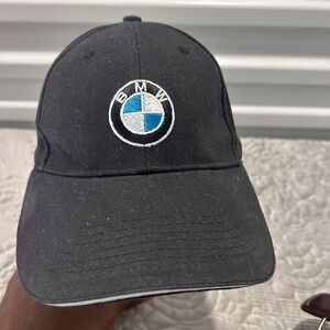 BMW Braman Motorcars Palm Beach Black Embroidered Baseball Cap Hat Adjustable